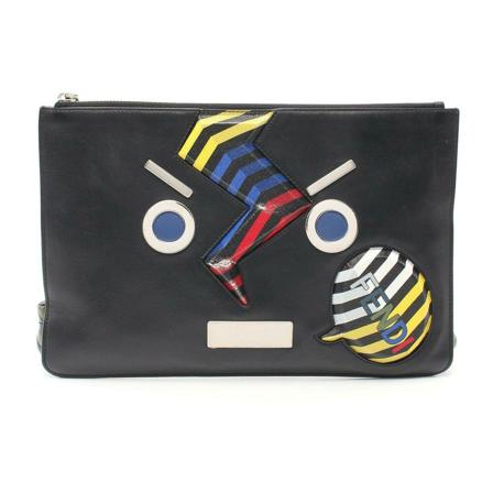 Fendi Vintage, Pre-owned Clutch Zwart, Heren, Maat:ONE Size