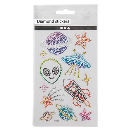 Creativ Company Diamond Stickers Rummet 1 ark