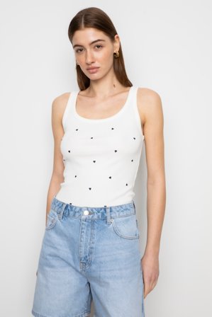 CAMILLA PIHL - Pam Rib Singlet - Navy SizeXXL