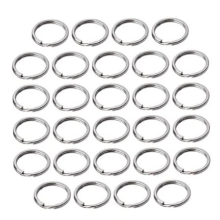 Meget holdbare nøgleringe i rustfrit stål, letanvendelig rustfri letvægtsnøgleorganisation til hjem, kontor og håndværksprojekter, kontoropbevaring...