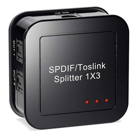 Digital Optisk Lyd 1X3 Splitter, Digital SPDIF TOSLINK Optisk Fiber Lyd Splitter, 1 ind 3 ud, f