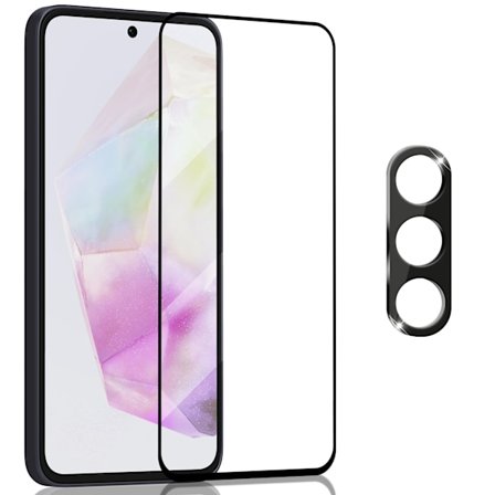 1-Pack SAMSUNG A36 Näytönsuoja & 1-Pack linssinsuoja - Karkaistu Lasi 9H - Super laatu 3D