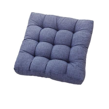 Paksunnettu puuvillapellavainen neliönmuotoinen tatamimatto (45*45cm) Dark blue