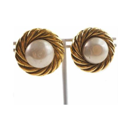 Chanel Vintage, Pre-owned Earring Bruin, Dames, Maat:ONE Size
