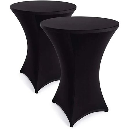 Stretchöverdrag för barbord - Elegant barbordsskydd för bistrobord antracit svart ?? 60 - set om 2