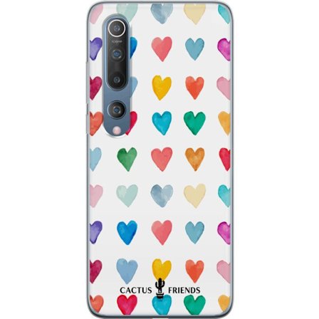 Yhteensopiva Puhelinkuori Xiaomi Xiaomi Mi 10 5G Cactus and Friends - Watercolor Love Grid