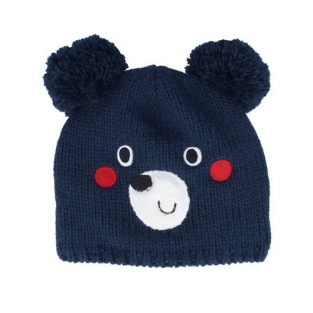 Kinder Cabaïa - Blau pom Mütze - Kinder Granita Navy Dubble Pom @ Hatstore