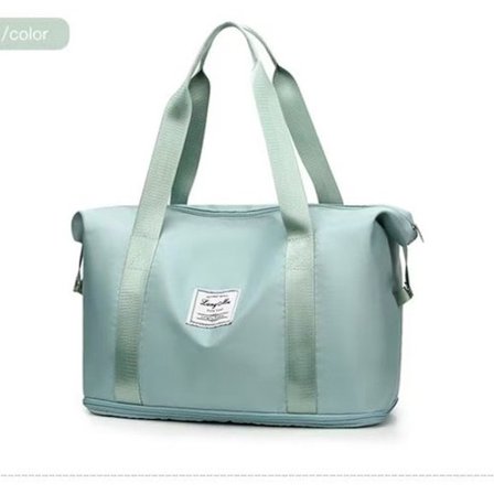 Weekendtaske - Rejsetaske - Sportstaske med vådrum - Foldbar, vandtæt og udvidelig 35 liter - Grøn - En stk.