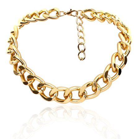 Punk Hip Hop Choker Halsband för kvinnor Statement Gothic Cuban C
