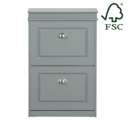 Rootz Skoskåp med 2 flikar - Skotippare - Skoorganisator - FSC-certifierad - Väggfästbar - 100 % återvinningsbar förpackning - 53cm x 82cm x 24cm