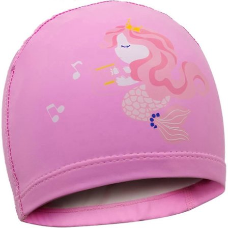 Badehette for barn 4-10 år jenter gutter, hatter for langt og kort hår krøllete, elastisk vanntett badehette