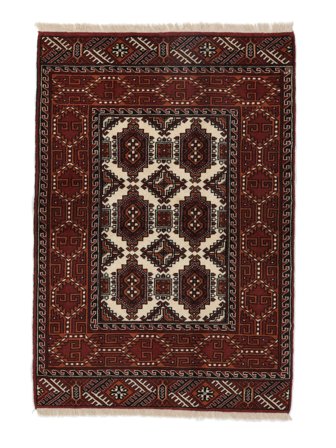Hand Knotted Turkaman Rug 84X122 Wool Black/Brown Small
