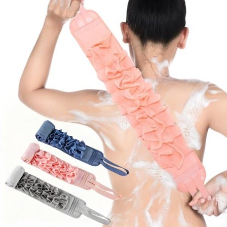 3-pack Ryggskrubbare Dubbelsidig med Handtag – Lång Duschsvamp för Djup Rengöring av Kroppen, Män & Kvinnor_TF_TF