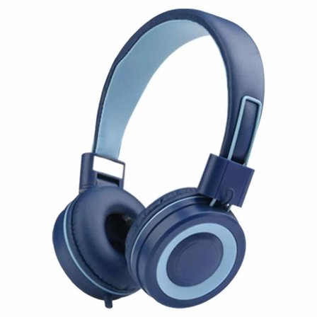 Sammenleggbare barnehodetelefoner med stereolyd, flokefri ledning 3,5 mm lydkontakt kompatibel og innebygd mikrofon, volumgrense lett design