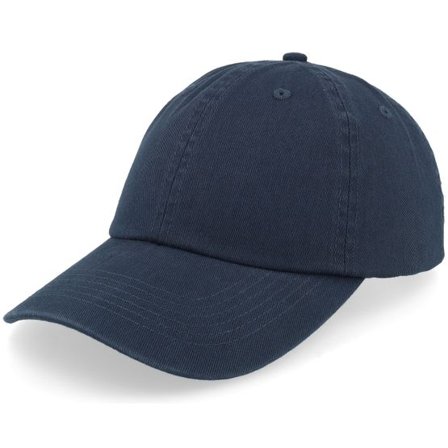 Equip - Blå unconstructed Keps - Stone Washed Navy Dad Cap @ Hatstore