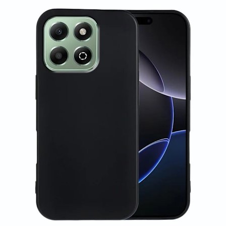 Honor X6a 4G / Honor X6b 4G Flexibelt fodral Mjukt matt fingeravtrycksfritt bakstycke för telefon - Svart