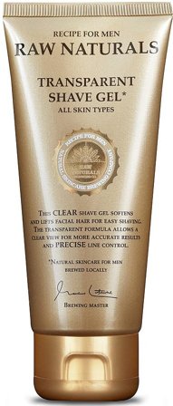 Raw Naturals Transparent Shave Gel 100 ml, Mænd, Barbering, Skum, Sprit & Gel