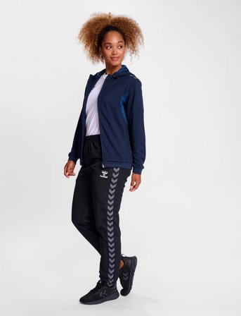 Hummel Hmlauthentic Pl Zip Hoodie Woman - Navy - XXL