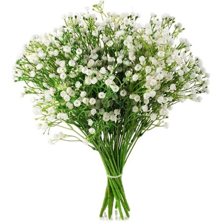 Hvide kunstige blomster - simulerede plastikblomster