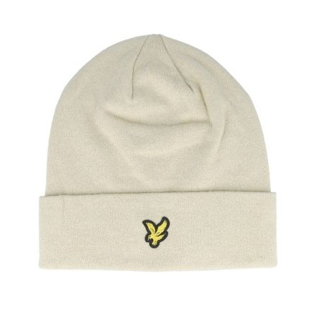 Lyle & Scott - Beige cuff Beanie - Basic Beanie Grey Taupe Cuff @ Hatstore