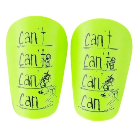 2 stk. Mini Fodbold Benskinner Benbeskyttelse til Udendørs Sport Fodboldkamp Grøn 8cmx5cm