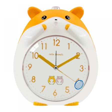 Saytay Herätyskello Makuuhuoneisiin, Sarjakuva Herätyskello Hamster Herätyskello Yövalo, Opiskelija Lasten Koti Dekoraatio Pöytäkello (keltainen)