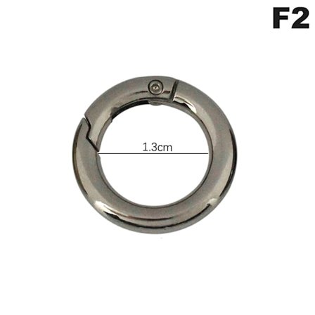 Spring Gate O Ring, der kan åbnes Nøglering Nøgle Lædertaske Håndtaske Bel