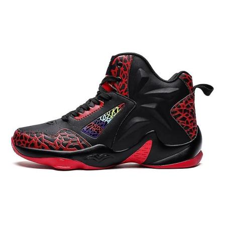 Vinterbasketskor, Sneakers för män black red 38