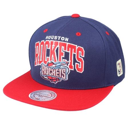 Mitchell & Ness - Houston Rockets HWC Team Arch Navy/Red Snapback Snapback Blue Cap - NBA @ Hatstore