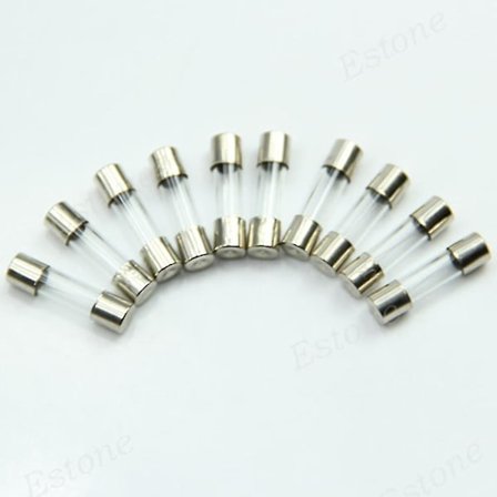 10 stk. Elektroniske Produktsikringer 250v 5a Glassikringer Nemme at udskifte