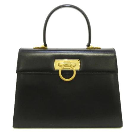 Salvatore Ferragamo Pre-owned Pre-owned Leather handTass , Zwart , Dames , Maat: ONE Size Vintage Tassen
