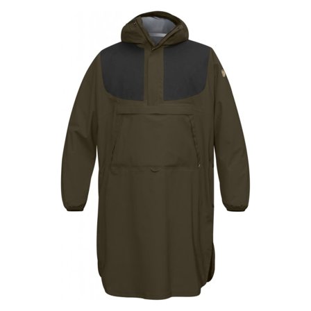 Fjällräven Lappland Eco-Shell Poncho Men rain jackets Green L/XL