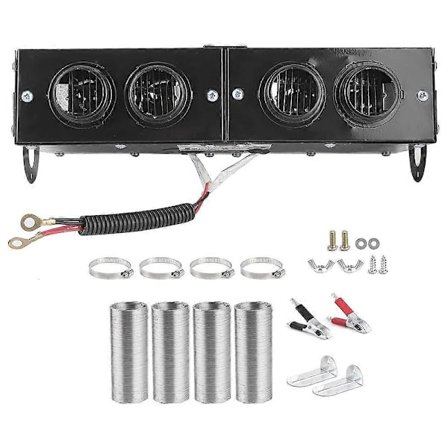 Fire-hullers metal bil interiør varmelegeme vindue afrimning afdugnings køretøj varmeblæser - 24V