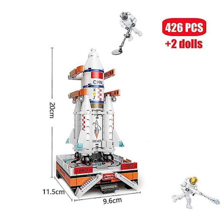 City Aerospace Rocket Launch Center Architecture Building Blocks Model Ideas Space Astronaut Figures Bricks Stem Toys For Kids426pcs No Box
