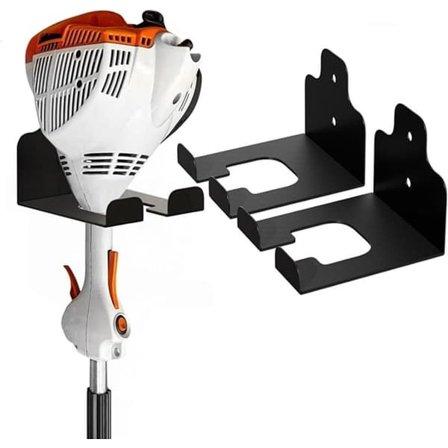 2-pak Vægbeslag til haveredskaber – Vægkrog til buskryddere, græsklippere og garageopbevaring