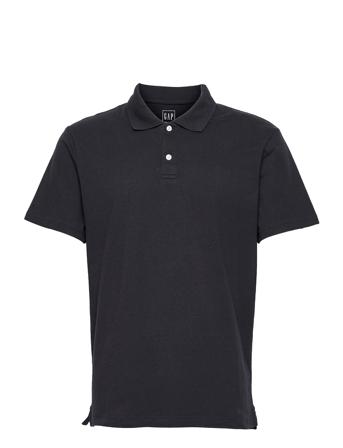 100% Organic Cotton Polo Shirt Polos Short-sleeved Blå GAP