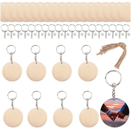 91 deler (30 runde planker + 30 nøkkelringer + 30 åpne ringer + 5m h)