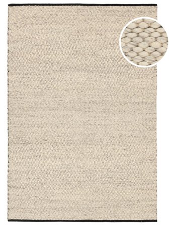 Umea Tapis - Beige Clair/Noir 160X230