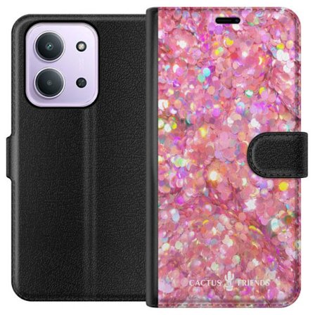Kompatibel Tegnebogsetui til Xiaomi Xiaomi Redmi 15C Cactus and Friends – PinkGlitter