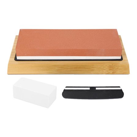 Slibesten sæt til køkkenknive med base vinkel guide 3000 8000 grit hvid korund