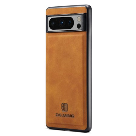 DG.MING Google Pixel 8 Pro Premium PU-nahka Hybridi Suojakuori - Ruskea
