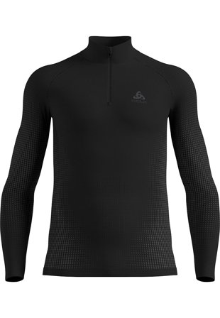 Odlo Top Turtle Neck L/S Half Zip Black L, Tøj & Bolig, Vintertøj, Skiundertøj
