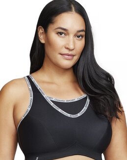 Sport-bh Svart/grå - D90 - Glamorise