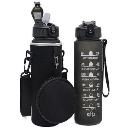 Vattenflaska Sleeve Förvaringsväska SVART