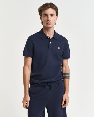 GANT - Klassisk piquéskjorte i regular fit til herre evening blue