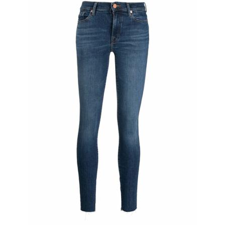 7 For All Mankind, Slim Illusion Jeans Blauw, Dames, Maat:W25
