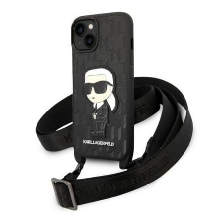 Karl Lagerfeld iPhone 14 Plus Skal med halsrem Ikonik Patch - S