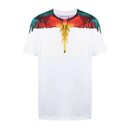 Marcelo Burlon, Wings Print T-shirt Wit, Heren, Maat:M