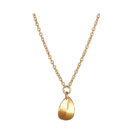 Drakenberg Sjölin Botanica halsband med ett litet löv i guld Dam ONESIZE