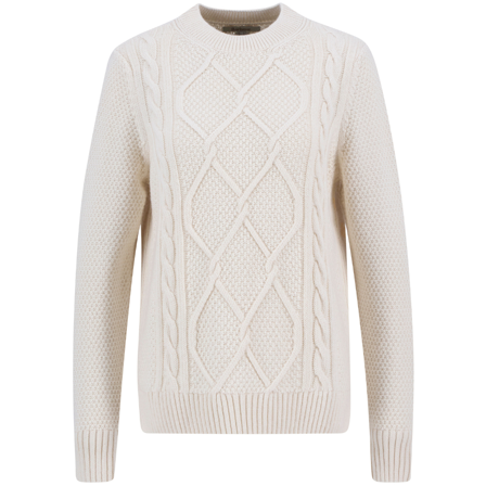 Barbour W's Burne Crew Knitted Jumper Ecru